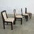 Dimensions: H 33" x W 19.5" x D 22" Vintage set of 4 German Mid-Century Modern dining chairs 1970s. Newly upholstered...