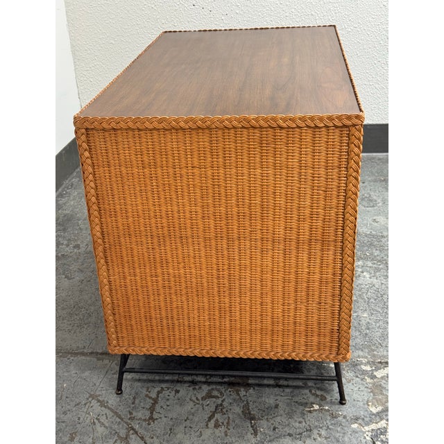 Peter Dunham for Hollywood at Home Wicker Nightstand For Sale In San Francisco - Image 6 of 12
