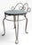 Mid Century wire framed vanity stool with upholstered pad seat. The stool is in good vintage condition, the seat has been...