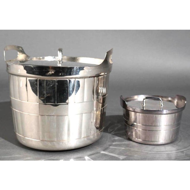Mid-Century Modern Rare MCM Gorham Silver Plate Ice Bucket For Sale - Image 3 of 12