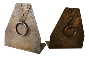 Arts and Crafts Copper Bookends
