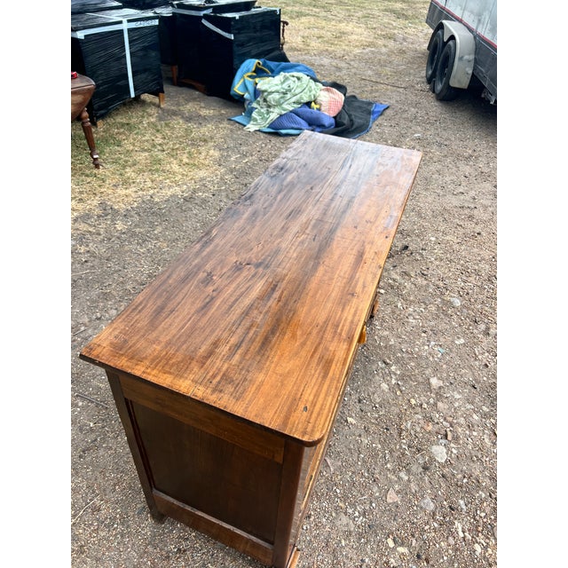 French 19th Century Louis Philippe Two Door Walnut Buffet For Sale - Image 9 of 12