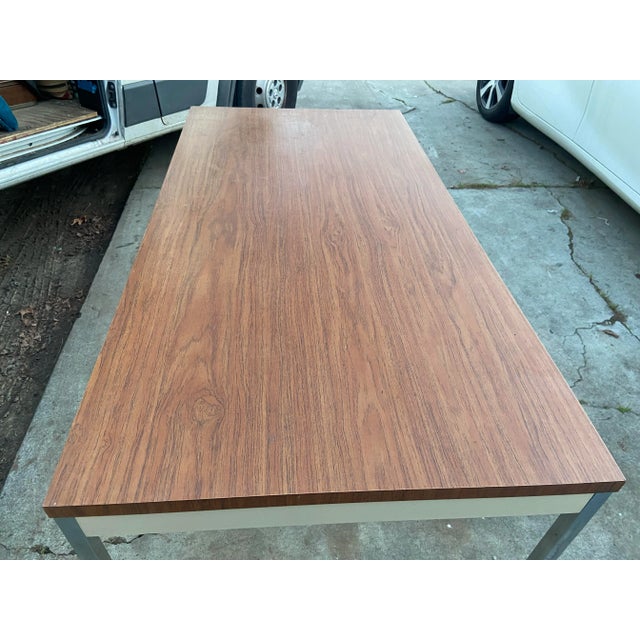 1980s 1980s Steelcase Vintage Metal Table For Sale - Image 5 of 10