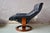 Wood Set of Vintage Norwegian Lounge Chair & Ottoman from Ekornes, 1980s For Sale - Image 7 of 18