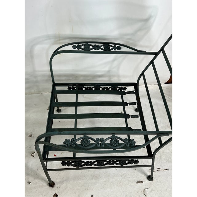 Vintage Woodard Style CastIron Lounge Chair’s - a Pair For Sale In New York - Image 6 of 13