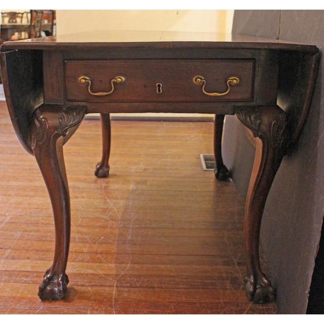Traditional Circa 1730-50 Irish Drop-Leaf Mahogany Table For Sale - Image 3 of 6