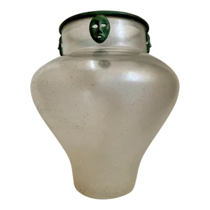 Murano Etruscan Scavo Glass / Bronze Urn Signed Seguso Vetri De Artre