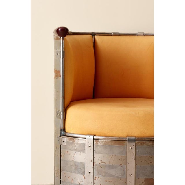 Mooseskin Armchair Edition 52/360 in Leather and Steel by Mats Theselius for Källemo, 1990s For Sale - Image 3 of 12