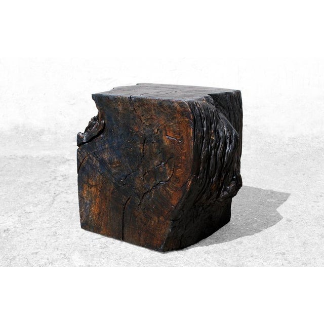 Wood W2386 Stool in Oxidized Oak by Jörg Pietschmann For Sale - Image 7 of 18