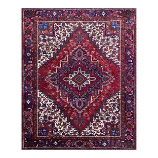 8x10 Old Persian Heriz Area Rug - 501974 For Sale