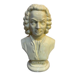 Cream Ceramic Bach Bust For Sale