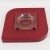Dupre Lafon Style Red Leather and Crystal Cigar Ashtray Catchall Desk Tidy For Sale In Atlanta - Image 6 of 13