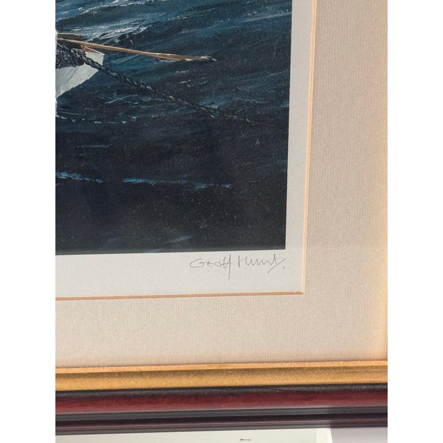 Late 20th Century Geoff Hunt Signed Artist Proof Maritime Print, Limited Edition 32/50 For Sale - Image 4 of 4
