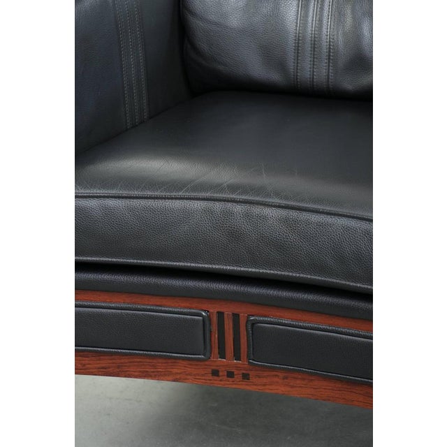 Art Deco Black Cowhide Decoforma Series High Back Lounge Chair from Schuitema For Sale - Image 11 of 14