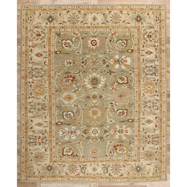Organic Modern Persian Sultanabad Rug - 11'00 X 13'03 For Sale - Image 9 of 9