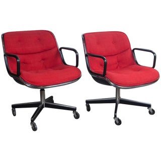 Pair of Pollock Desk Chairs by Knoll For Sale