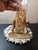 Metal 1950s Ormulu Ornate Filigree Cherub Brass Holder With Clear Epergne Vase For Sale - Image 7 of 7