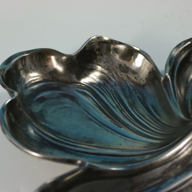 1910s WMF Art Nouveau Maiden Four Sectioned Fruit Dish For Sale - Image 12 of 13