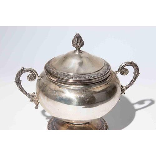 Continental 925 Silver Covered Sugar Bowl, 1950s For Sale - Image 3 of 7