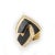 La Triomphe 18k Yellow Gold Diamond Onyx Sculptural Ring C. 1970s, Size 6 For Sale In New York - Image 6 of 10