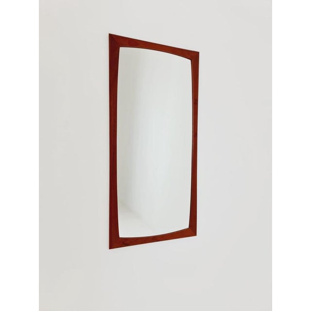 Big Danish mid-century Modern wall-mounted mirror, 1960s Made in Denmark Height: 87 centimeters Width: 42 centimeters...
