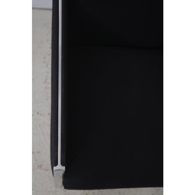 Pair Jens Risom Black & Chrome Mid Century Modern Chairs For Sale In Philadelphia - Image 6 of 18
