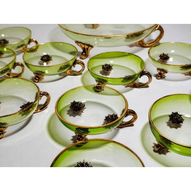Venetian Crystal Punch Set, Italy, 1940s, Set of 13 For Sale - Image 6 of 12