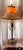 1990s Pair of Hollywood Regency Beaded Table Lamps With Custom Fringe Shades – Gilt & Bronze Finish For Sale In San Antonio - Image 6 of 8
