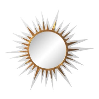 Fleur Home Carnival Zulu Circle Mirror in Elephant's Breath, 48x48 For Sale