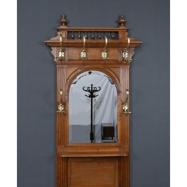 Oak Coat Rack, 1900s For Sale - Image 4 of 16