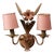 Vintage Floral Two-Light Wall Sconce, 1970s For Sale