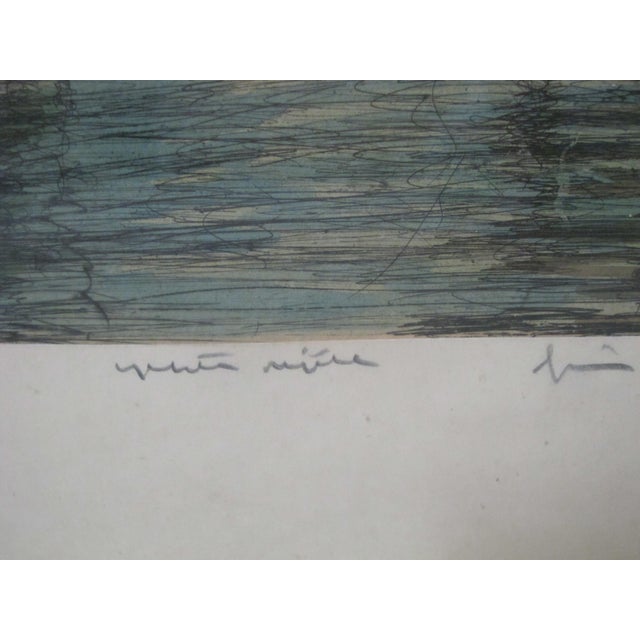 Bela Sziklay Signed Canals of Venice Italy Framed Hand Colored Etching Print #2 For Sale In Portland, OR - Image 6 of 7