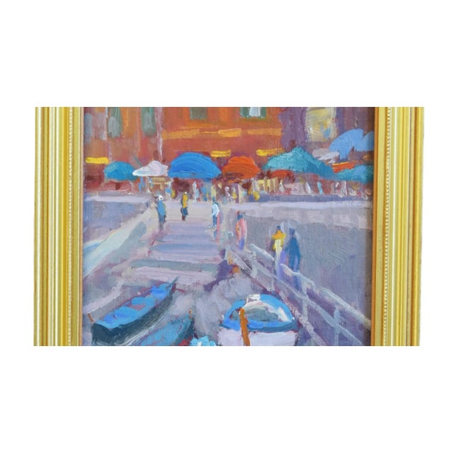Silvio Silvestri, Listed Artist Venice Italy Painting W/ Antiqued Gold Wood Frame For Sale - Image 4 of 10