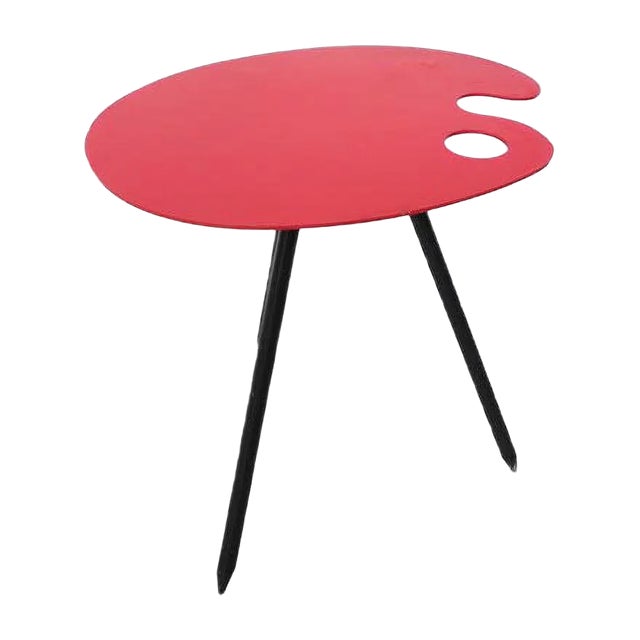 Painter's Palette Side Table by Lucien de Roeck for Bois Manu For Sale