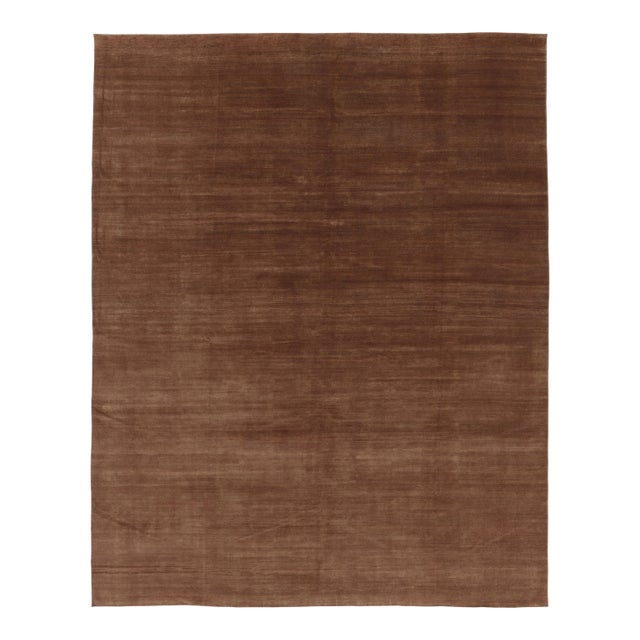 Rug & Kilim’s Modern Textural Rug, Rich Tone-on-Tone Beige-Brown and Terracotta For Sale
