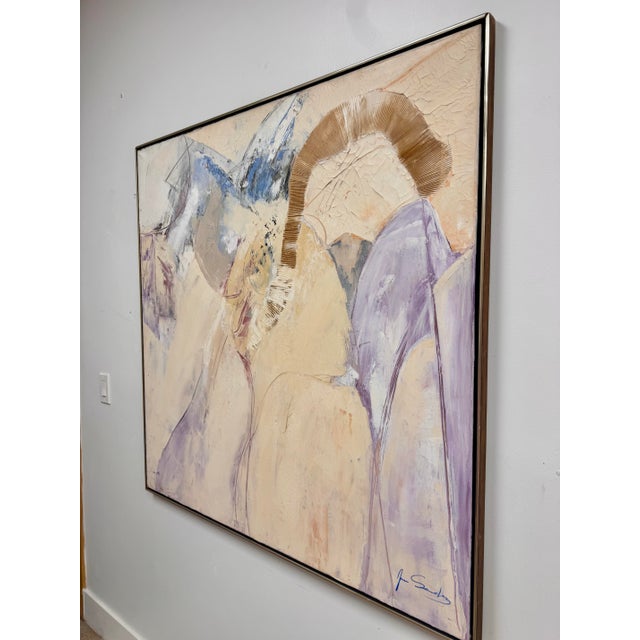 1980s Juan Sánchez Signed Abstract Expressionist Painting For Sale In West Palm - Image 6 of 11