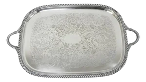 Vintage Sheffield Victorian Silver Plated Twin Handle Bar Serving Platter Tray