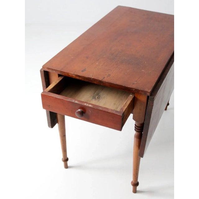 Antique Drop Leaf Console Table For Sale - Image 10 of 13
