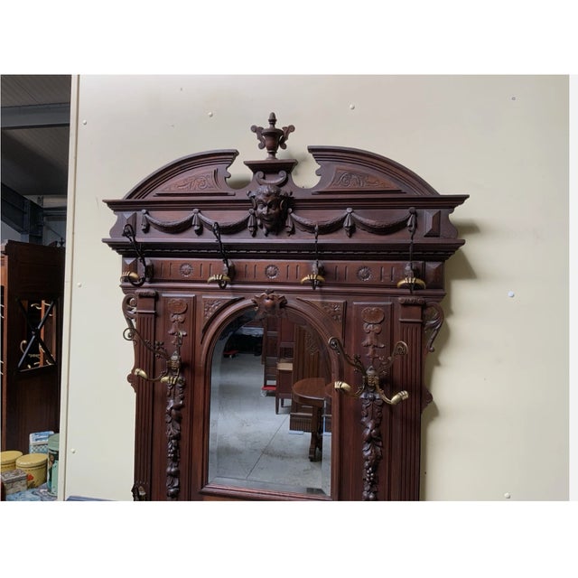 Antique Neo-Renaissance Wall Wardrobe, 1880 For Sale - Image 9 of 12