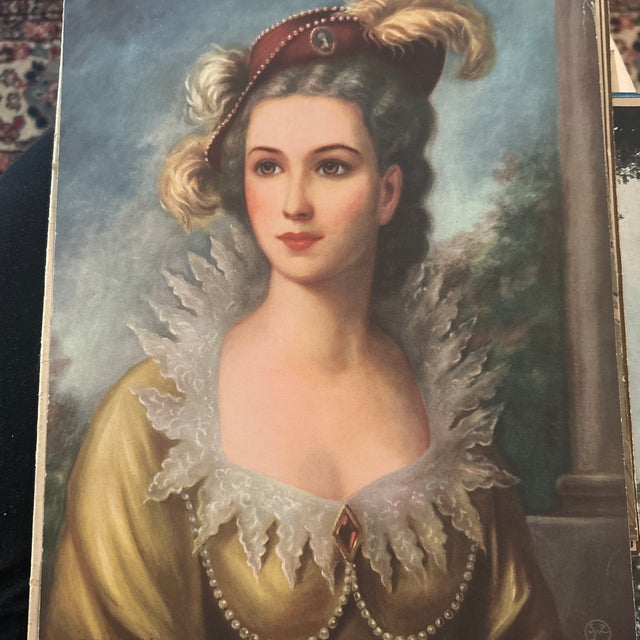 Realism Vintage Thomas Gainsborough Lithograph “The Honorable Mrs. Graham” For Sale - Image 3 of 7