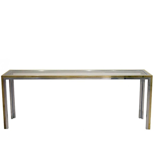 Italian Modern Console Table in Brass and Crystal by Nanda Vigo For Sale - Image 6 of 6