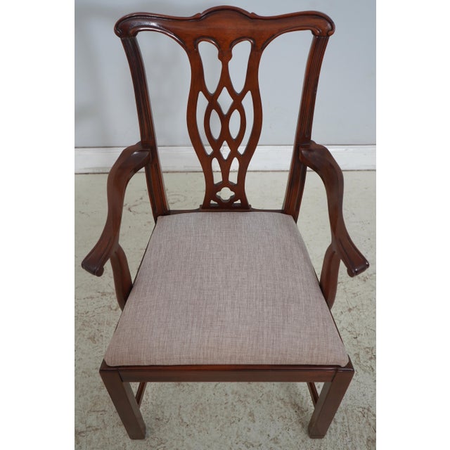 Age: Approx: 25 Years Old Details: Recently Reupholstered Seat High Quality Construction 18 C. Design Chippendale Style...