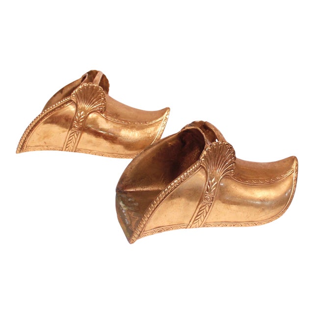 Brass Stirrups, 19th Century Spanish Colonial - a Pair For Sale