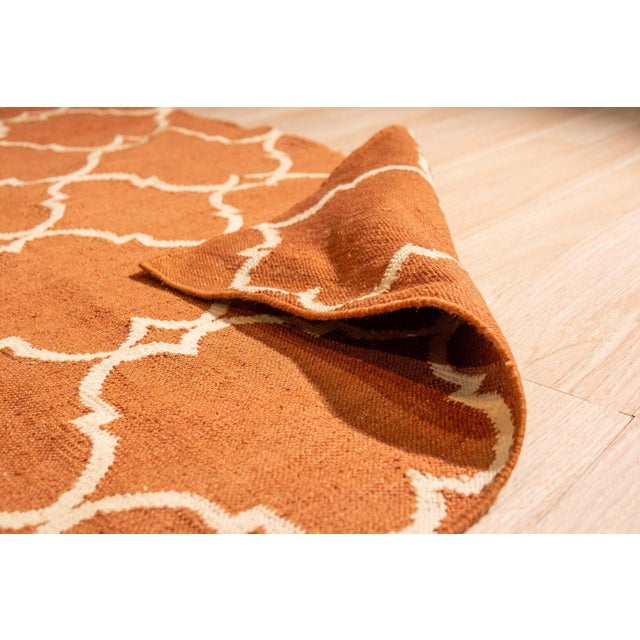 Textile 8x10 Opulent Delicate Yellow Geometric Modern Hand Knotted Carpet Rug For Sale - Image 7 of 7