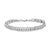 This gorgeous .925 sterling silver tennis bracelet features 1.0 carat total weight with 52 round, rose cut diamonds. The...