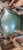 Antique French Green Leather Arm Chair For Sale - Image 12 of 13