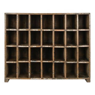 Workshop Furniture in Wood with 28 Compartments For Sale