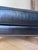 Transitional Lee Industries Custom Colonnade Blue Leather Ottoman With Nailhead Trim For Sale - Image 3 of 9
