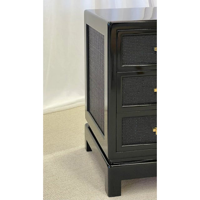 Pair of Mid-Century Modern Cabinets, Chests, Nightstands, Karl Springer Style For Sale - Image 12 of 13