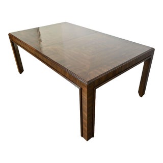 1980s Walnut Drexel Heritage Dining Table For Sale